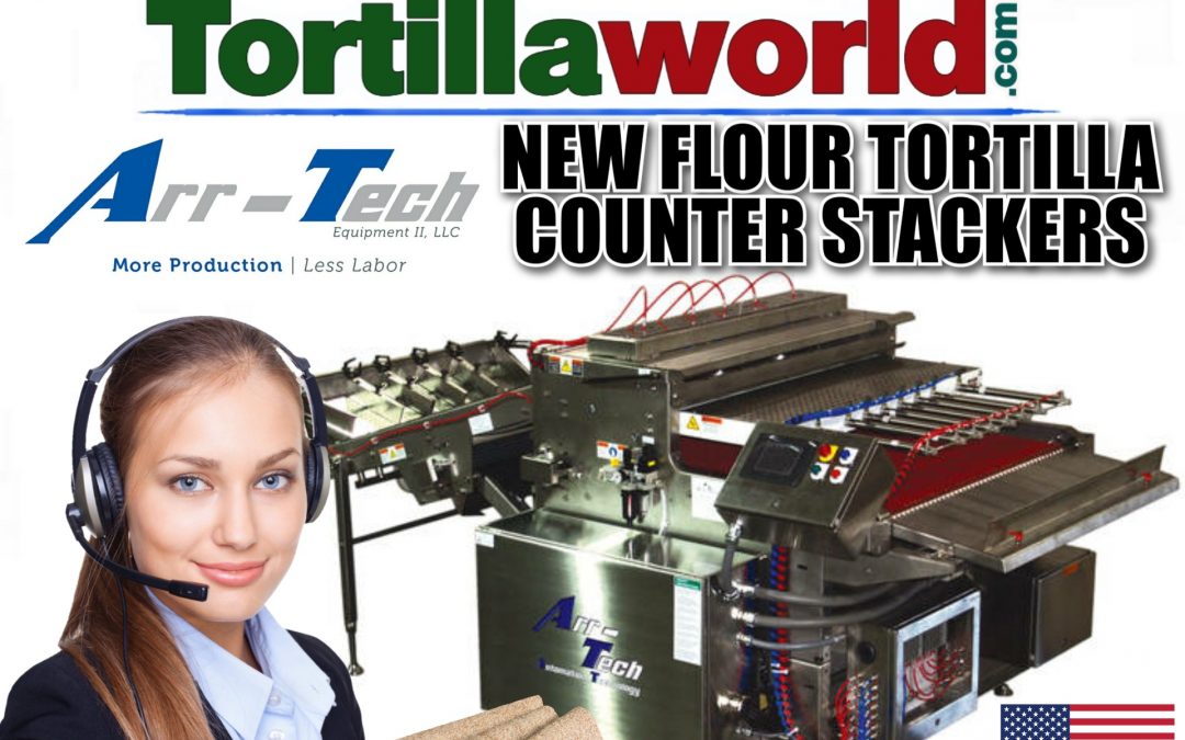 New Arr-Tech flour tortilla counter stacker for sale