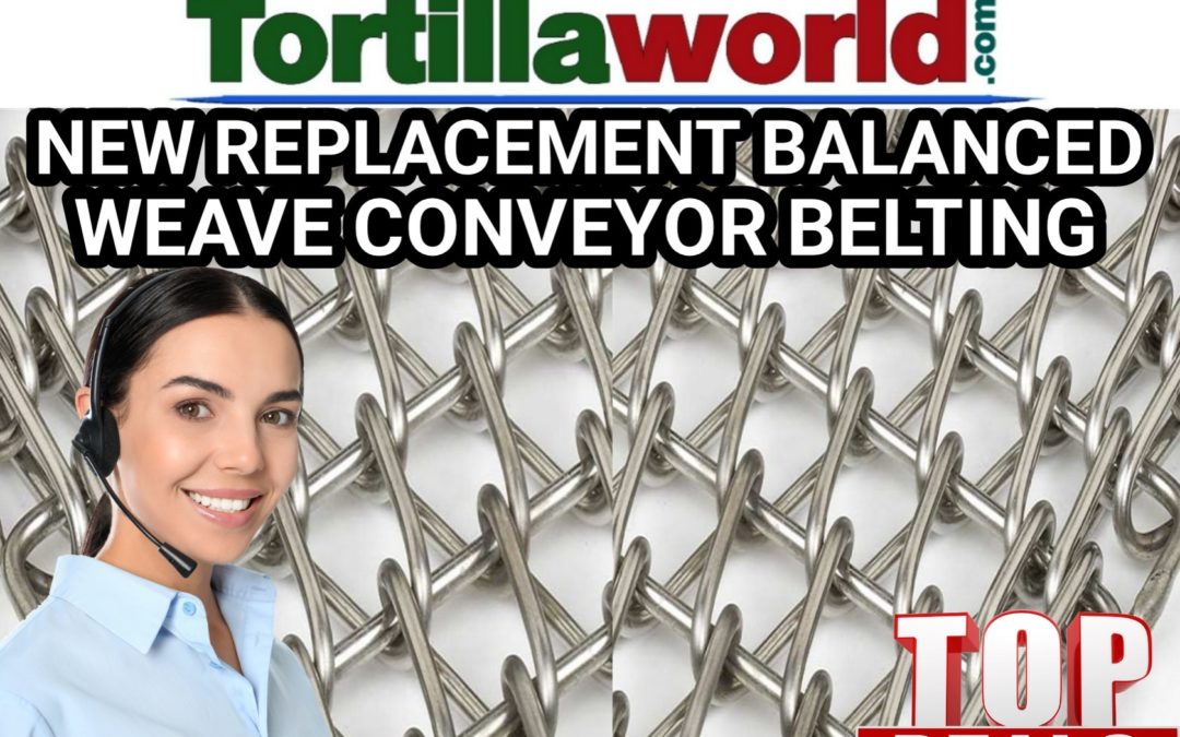 Replacement stainless steel balanced weave tortilla cooling conveyor belting for sale