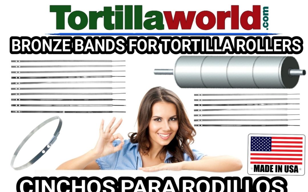 Replacement bronze bands for corn tortilla rollers for sale ( Cinchos para tortilladoras )