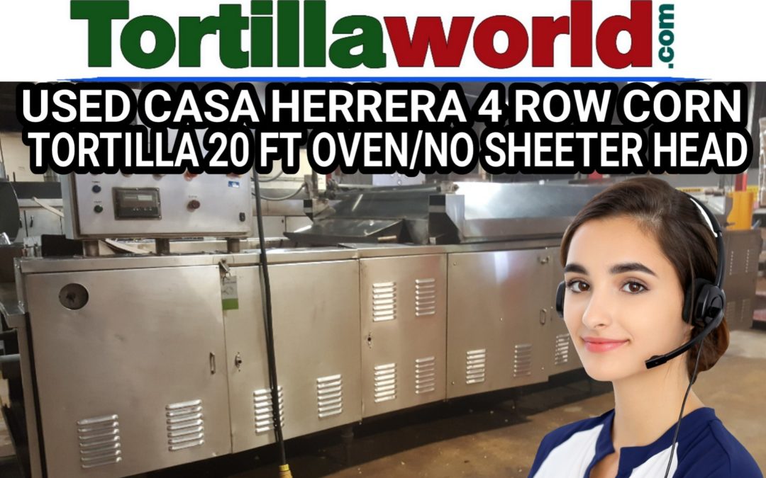 Used Casa Herrera 4 row corn tortilla 20 ft. oven for sale