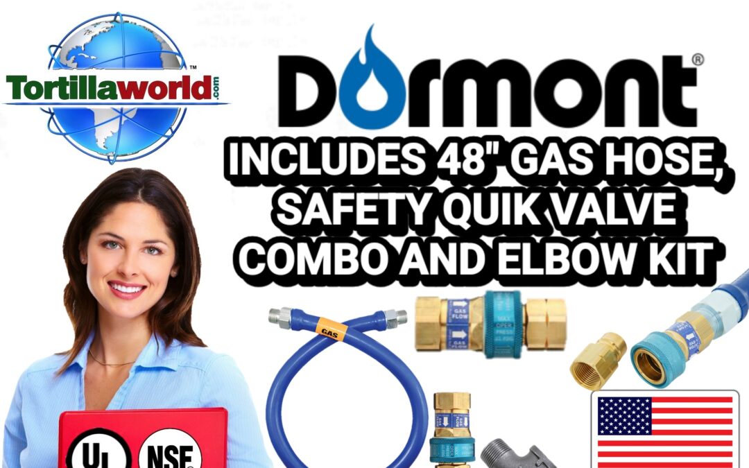 48″ commercial 1″ gas hose safety quik valve combo & elbow kit for sale