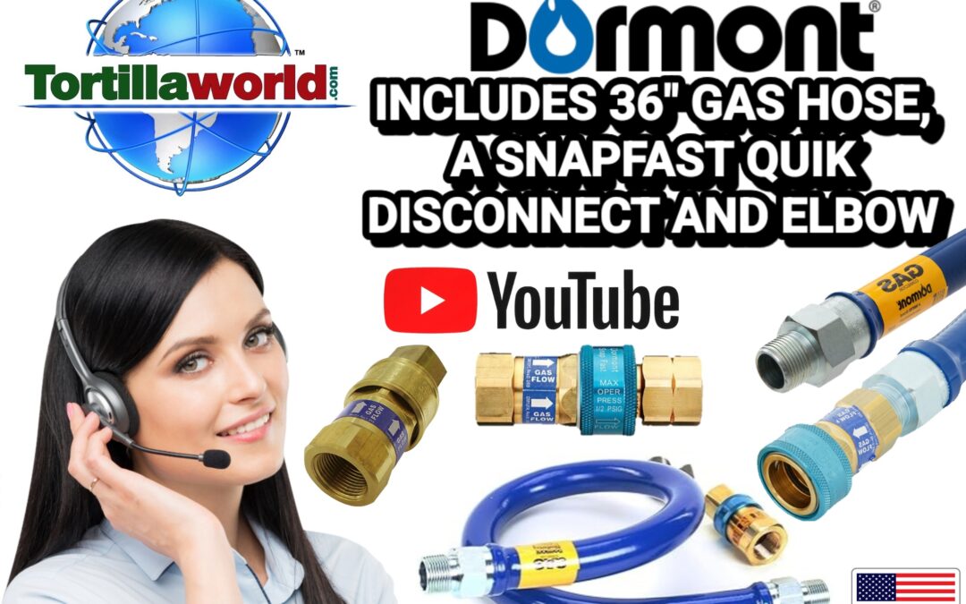 36″ commercial 1″ gas hose snapfast quick disconnect & elbow kit for sale
