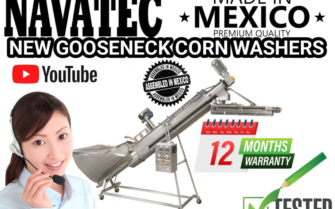 Navatec Gooseneck (low-boy) corn washers for sale
