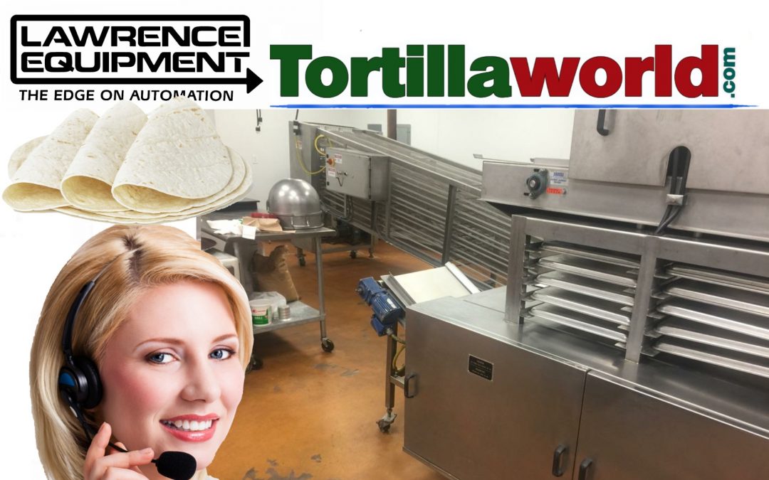 Used Lawrence micro flour tortilla line for sale