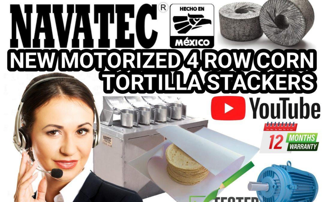 Navatec motorized corn tortilla 4 row stacker for sale