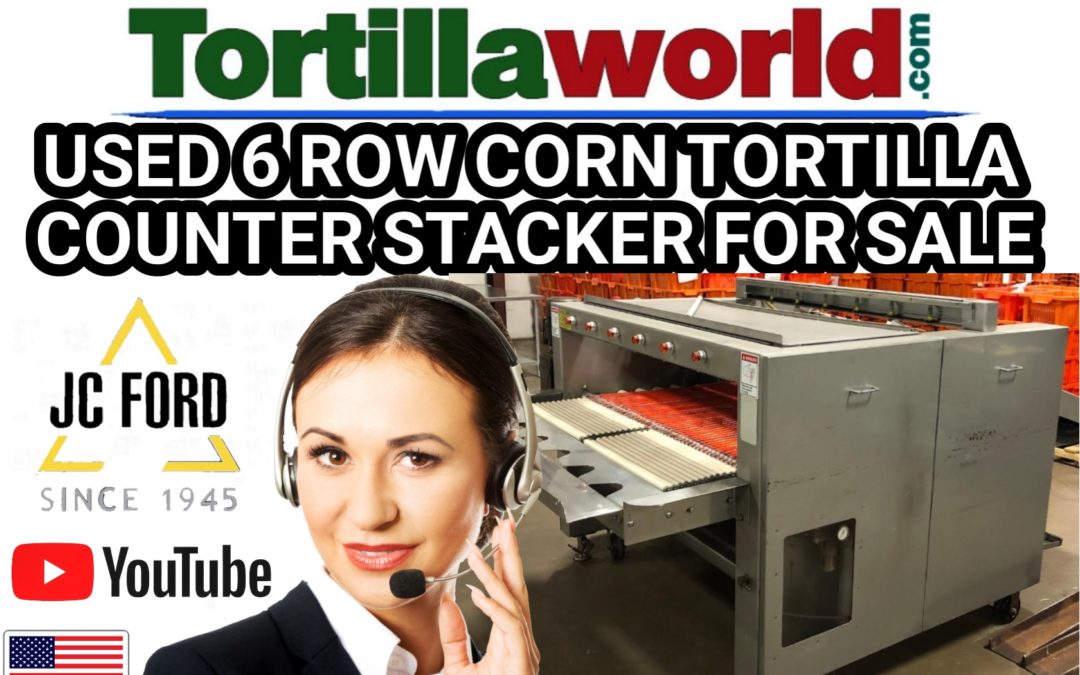Used JC Ford corn tortilla 6 row counter stacker for sale