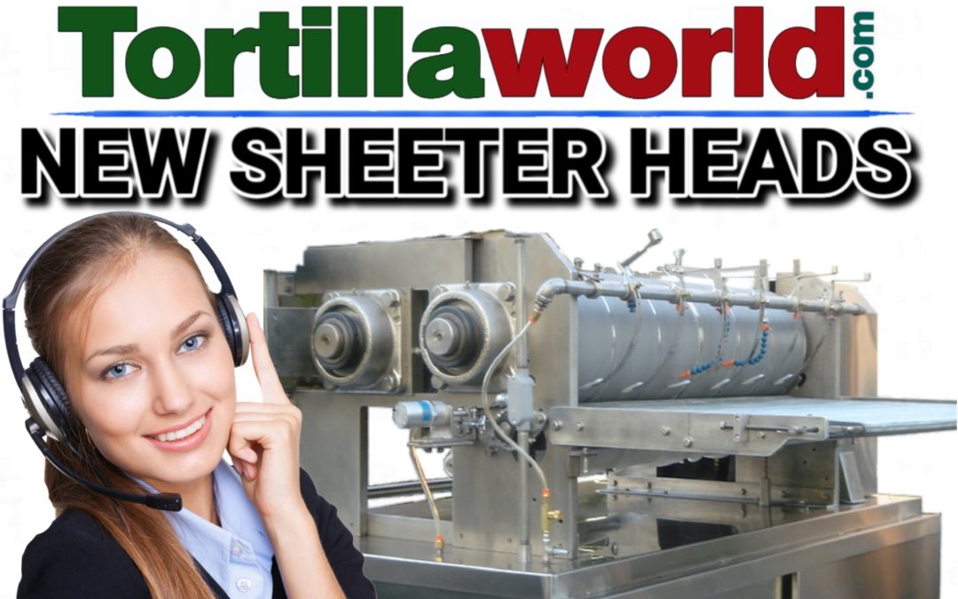New 2 & 4 row roll-away tortilla sheeter heads for sale